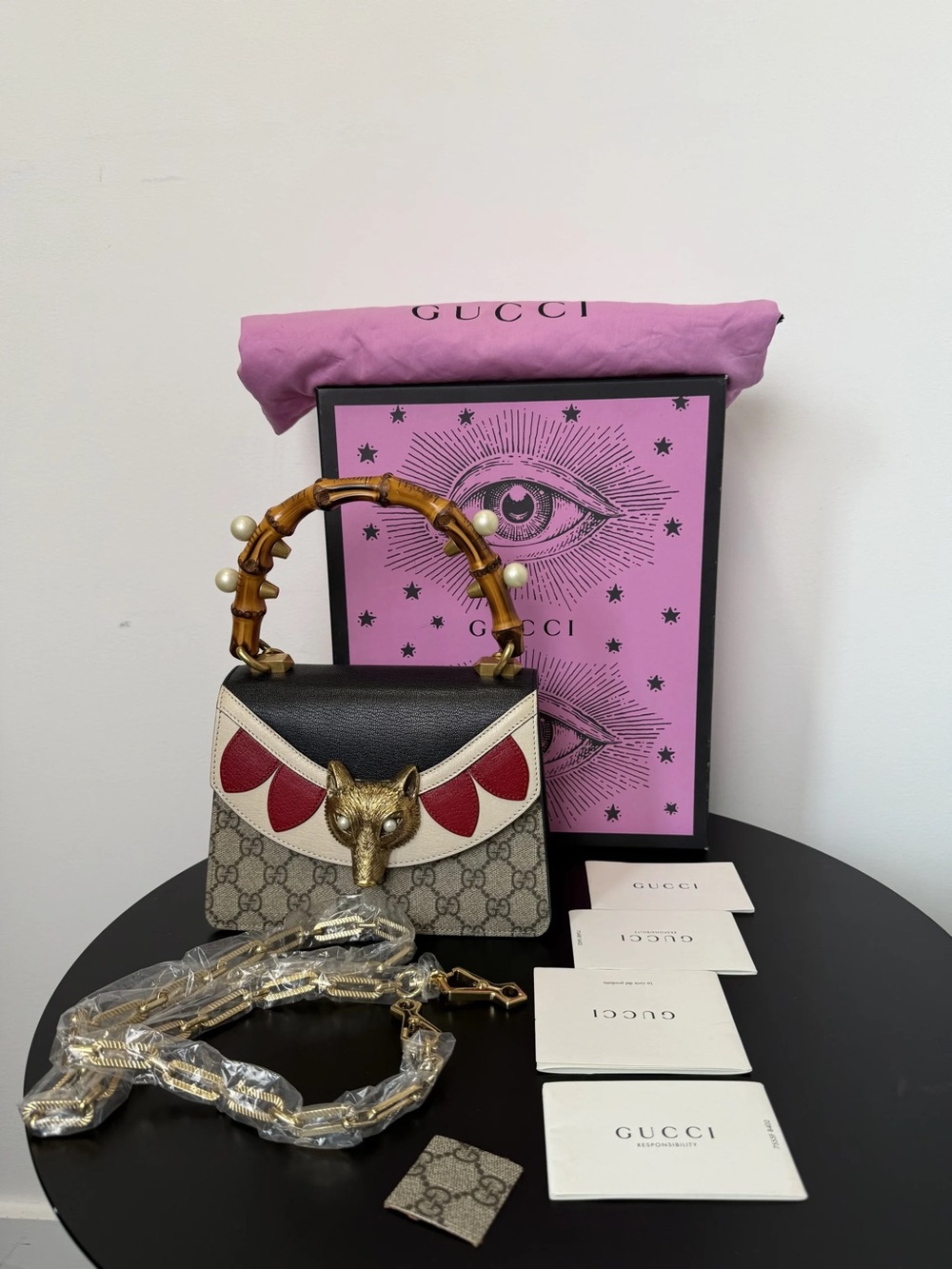 Gucci GG Supreme Satchel with Bamboo Handle Limited edition - Picture 7 of 7